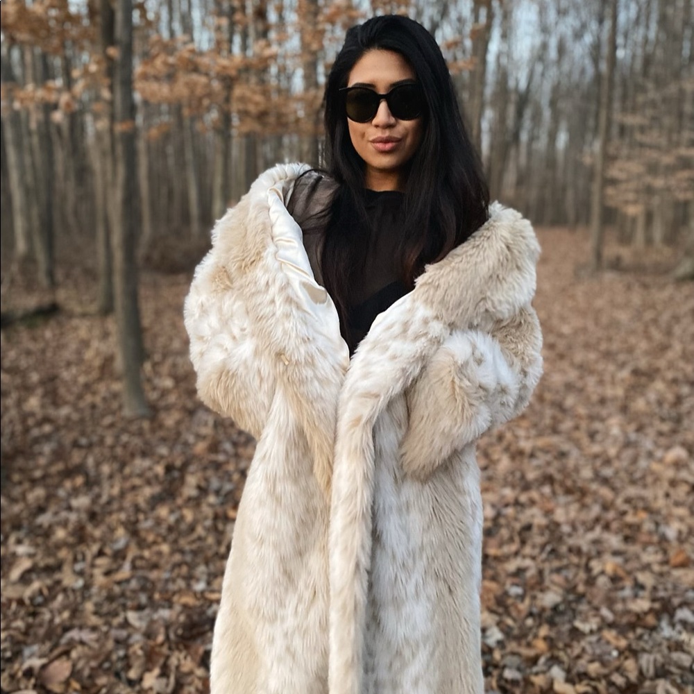 Scandinavian faux fur coat